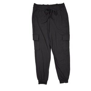 Rachel Zoe Women's Relaxed-Fit Mid-Rise Black Cargo Pants Size M